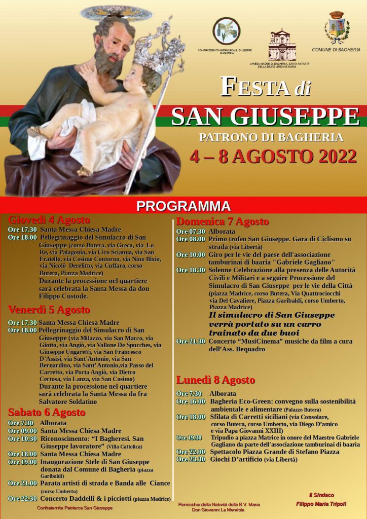 Tutto pronto per la Festa di San Giuseppe 2022 Festa di ripresa